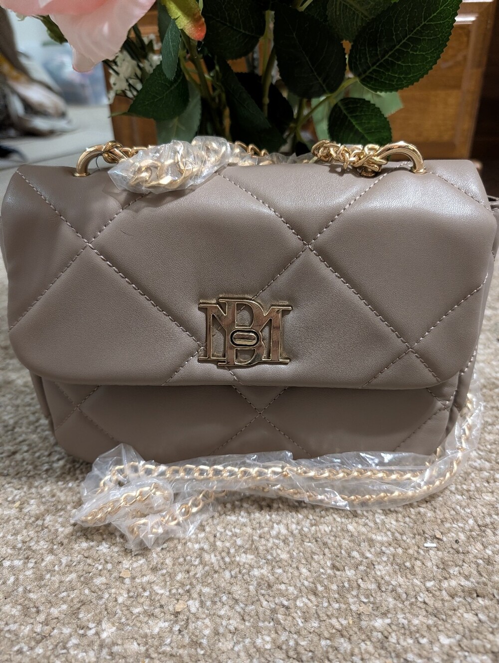 Bradley Mischka Signature Small Chain Crossbody Bag